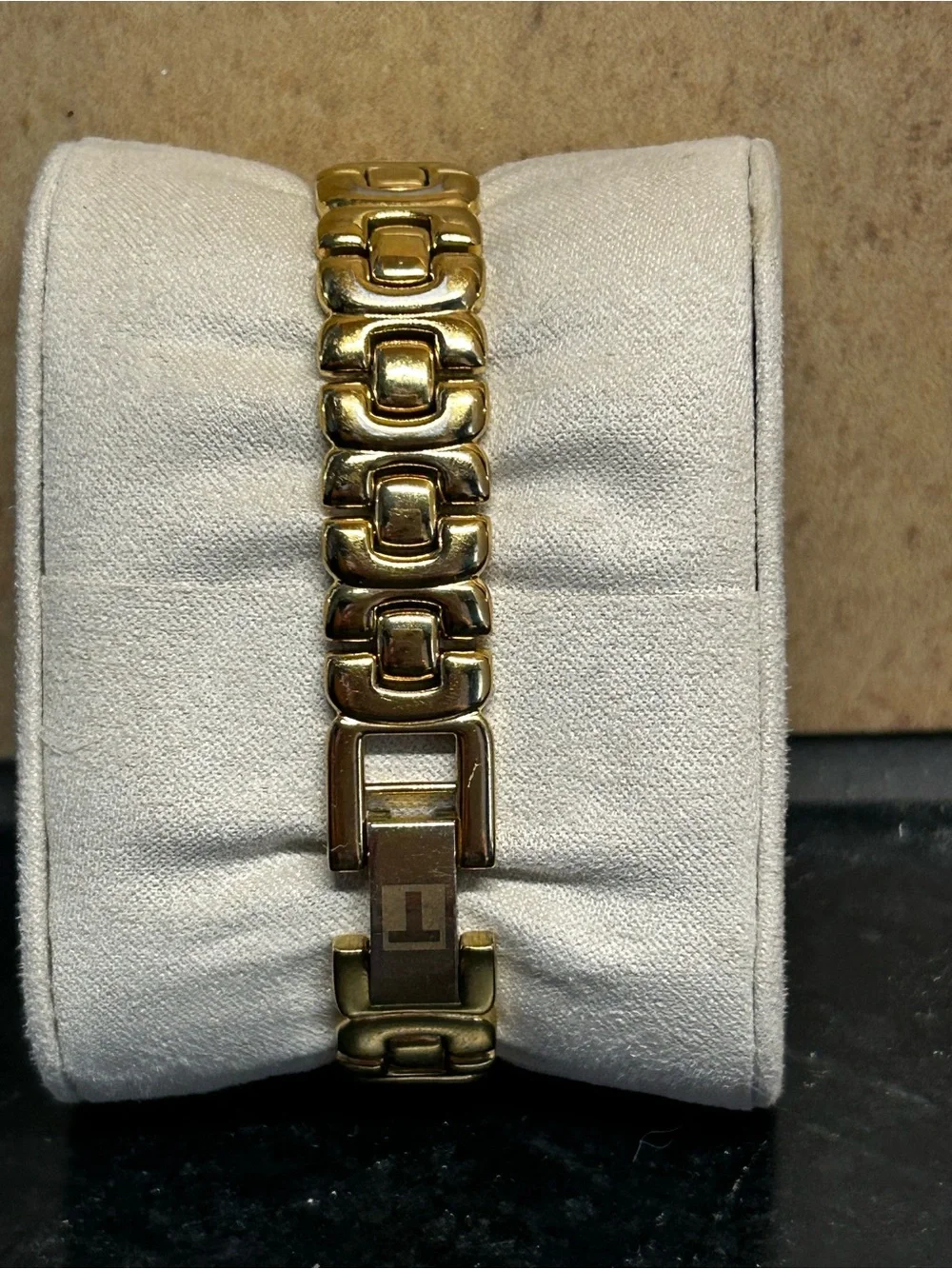 Tissot Gold-Tone Bracelet Watch with Mother-of-Pearl Dial